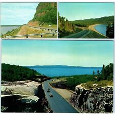 x3 LOT c1950s Trans-Canada Highway Lake Superior Route Ontario Ste Postcards A63 picture