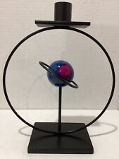 Rick Martin Modern Candle  Holder Space Art Black Metal Blues Reds Green Ball picture