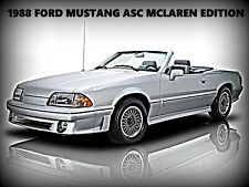 1988 Ford Mustang Convertible New Metal Sign: ASC McLaren Edition picture