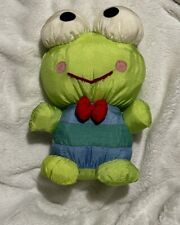 Sanrio Kero Keroppi Vintage 1998 Nylon Frog Plush Stuffed Animal Toy Kawaii 10” picture