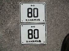 Bahamas S-D  license plate  pair #    80 picture