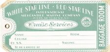 White Star Line Red Star Line Original baggage ticket picture