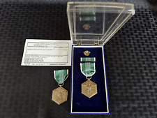 WWII Army Military Merit 3 Piece Medal with Case plus one extra medal picture