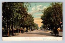 Chester PA-Pennsylvania, Broad Street, Antique Vintage c1907 Souvenir Postcard picture