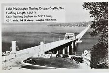 Vintage RPPC Lake Washington Floating Bridge Seattle WA Postcard Lacey Murrow  picture