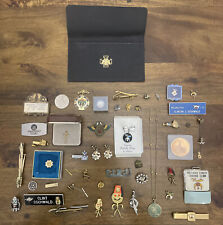 Lot Of Vintage Fraternity Masonic Gold Filled Antique Jewelry Pins Collection picture