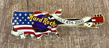 Vintage HARD ROCK HOTEL LAS VEGAS Guitar pin United States + Flag JULY 4, 2000 picture