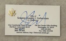 Joe Lieberman Senator Vice President Signed Business Card Authentic picture