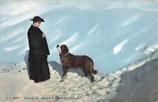Switzerland Alps Postcard Grand St. Bernard - Avant te Depart Monk  c1955   K5 picture
