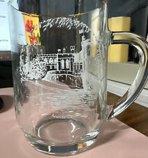 Vintage Clear Gold Trim Coffee Cup Mug Beer  