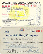 ( 2 ITEMS ) WABASH DD RAILROAD RAILWAY RR RWY RY PASS   picture