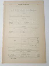 1909 train document PORTLAND mills & NORTHERN RAILWAY Highland Twp Elk Co PA RR picture