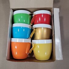 (6) Vintage Insulated Cups KHI Hong Kong Thermal Mugs MCM NOS New In Box No 421 picture