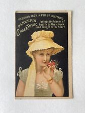 Late 1800s-1900s Antique PARKER'S  GINGER TONIC Victorian Trade/Advertising Card picture