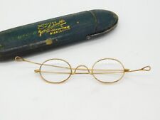 Victorian A1 Rolled Gold Boxed Reading Spectacles Antique c1890 picture