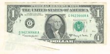 Paper Money Error - $1 Printed Fold - Paper Money Errors picture