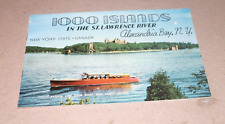 VINTAGE ADVERTISING FOLDOUT 1000 ISLANDS IN THE ST LAWRENCE RIVER NEW YORK STATE picture