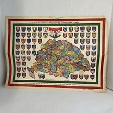 1961 KINGDOM OF HUNGARY  MAP - Hungarian Colors, Vintage, Rare picture