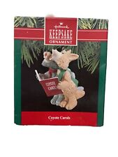 Vintage Coyote Dogs Christmas Ornament Carolers Singing Dogs Hallmark Keepsake picture