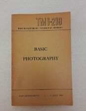 RARE WWII 1941 Collectible-War Department Tech Manual Basic Photography  #383 picture