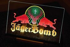 Jagermeister JAGERBOMB Red Bull Led Sign. NEW with remote, Desktop style picture