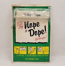 Vintage Kids, Say Nope To Dope Magnetic Note Holder Anti-Drug Outreach Boston S4 picture