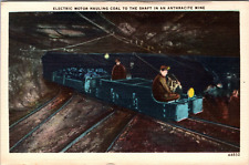Postcard Electric Motor Hauling Coal To The Shaft In An Anthracite Mine [ai] picture