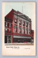 Masonic Temple LEBANON Kentucky Antique Marion County Postcard Cover 1907 picture