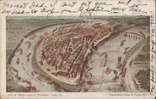 1908 Birds Eye View of Cairo,Illinois,IL Alexander County Postcard 1c stamp picture
