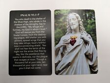 PSALM 91:1-7 You who dwell.. (Lot of 2 Laminated Catholic Christian prayer cards picture
