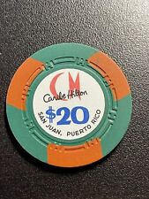 $20 Caribe Hilton San Juan Puerto Rico Casino Chip **Rare** CHC-20a picture