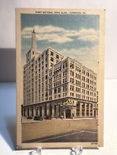 First National Bank Scranton PA Vintage Postcard Pennsylvania c1944 picture