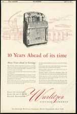 1952 Wurlitzer 1500 jukebox photo BIG vintage print ad 1 picture