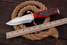 FORGE D2 CUSTOM HANDMADE TACTICAL HUNTING DAGGER BOWIE KNIFE WOOD GRIP  SHEATH picture
