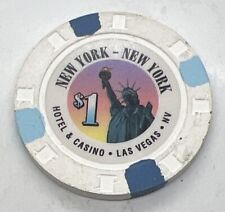 NEW YORK NEW YORK $1 Casino Chip Las Vegas, NV Nevada Paulson THC Hat And Cane picture