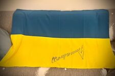 Ukranian Flag signed by general Zaluzhnyi,signed by General of Ukranian Forces picture