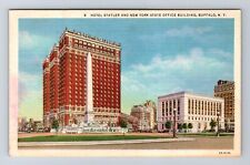 Buffalo NY-New York, Hotel Statler And Office Building, Vintage Postcard picture