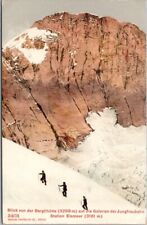 c1910s SWITZERLAND Mountain Climbing Postcard JUNGFRAU Blick von der Berglihutte picture