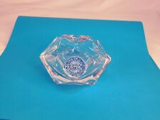 Vintage Bohemia glass Murmac handcut crystal ashtray trinket bowl geometric  picture