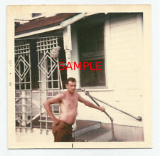 1969 Handsome Shirtless Muscular Working Class Man Belly Out Gay Interest picture