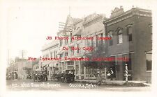 NE, Osceola, Nebraska, RPPC, West Side of Square, Business Section, Photo picture