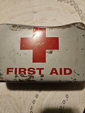 vintage first aid kit metal box 1950 - 1970  picture