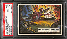 1962 Topps Civil War News #45 The Riverboat Explodes PSA 8 NM-MT 7240 picture