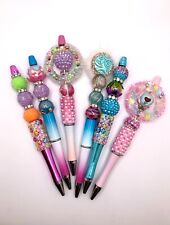 Handmade Fancy Beaded Pen Bling One of a Kind Gift Boho Carnival Bright PG48 picture
