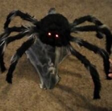 HALLOWEEN 2024   ANIMATED BLACK WIDOW SURPRISE JUMPING SPIDER LED EYES PROP picture