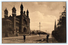 c1910 Princes Road & The Synagogue Liverpool England Unposted Postcard picture