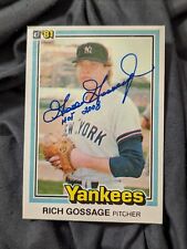 Goose Gossage Autograph 1981 Donruss New York Yankees 'HOF 2008'  picture