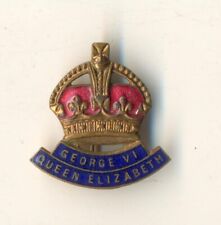 WW2 Era King George Vi & Queen Elizabeth Coronation Badge 1937  England (1093)  picture