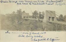 1908 Newburyport Massachusetts Merrimac River Chain Bridge RPPC Real Photo picture