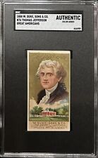 Thomas Jefferson 1888 N76 W Duke Sons & Co Great Americans SGC  Authentic picture
